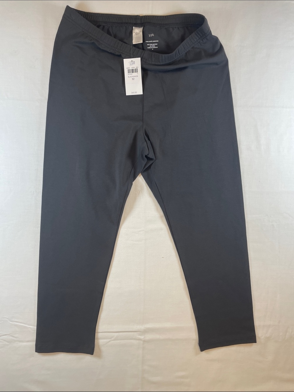 J. Jill Capri Pima Cotton Leggings NWT Medium Dk Grey